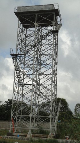 Bồn chứa composite 20m3 trên tháp cao 20m